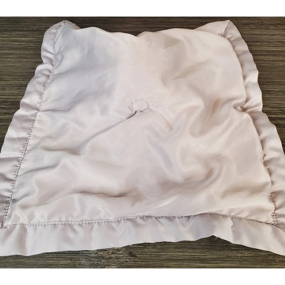 Carter's Gray Elephant Cuddle Plush Lovey Security Baby Blanket‎ Satin Back Trim